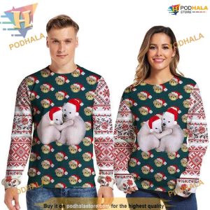 Two Dogs Christmas Sweatshirt 3D Hoodie, Creative Christmas Gifts
