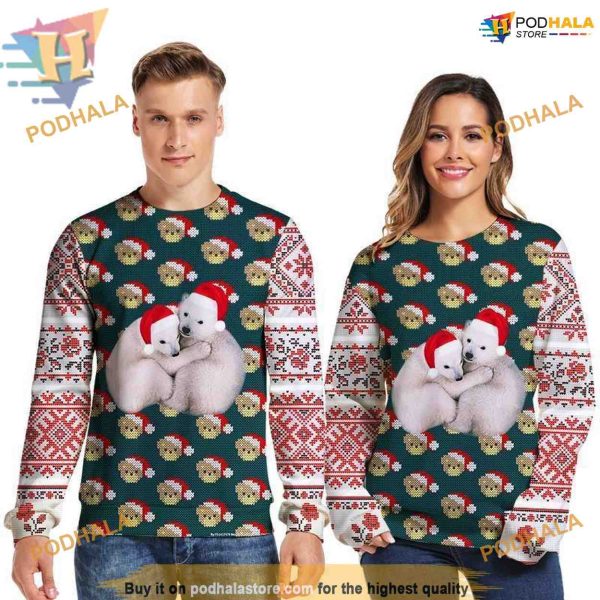 Two Dogs Christmas Sweatshirt 3D Hoodie, Creative Christmas Gifts
