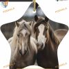 Two Horses Print 2023 Ornament, Family Christmas Tree Ornaments