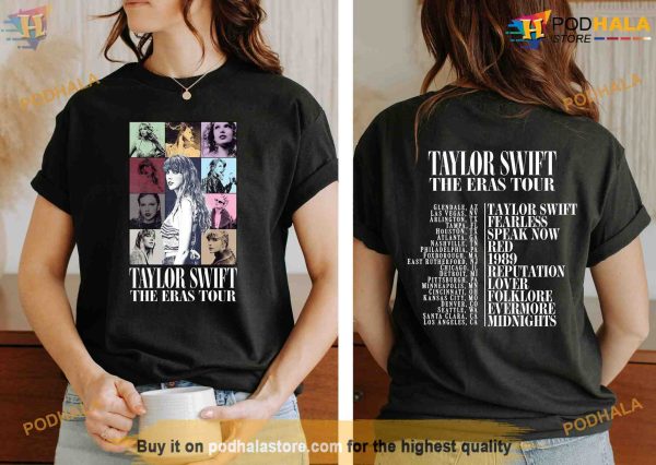 Two Sided The Eras Tour Shirt, Trending Taylor Swift Concert Tee