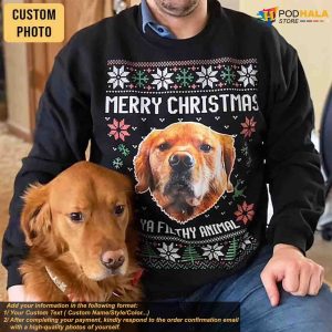 Ugly Christmas Animal Sweatshirt Customized, Funny Xmas Gifts for Pet Owners
