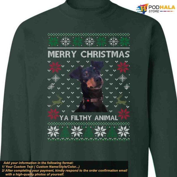 Ugly Christmas Animal Sweatshirt Customized, Funny Xmas Gifts for Pet Owners