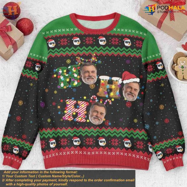 Ugly Christmas Sweater, Custom Family Photo, Personalized Xmas Gift