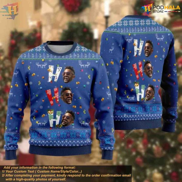 Ugly Custom Face Christmas Sweater, Personalized Funny Photo Gift