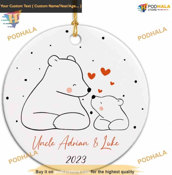 Uncle Christmas 2023 Ornament, Personalized Family Celebratory Decor