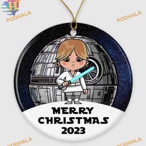 Unique Luke Skywalker 2023 Star Wars Ornament, Custom Family Christmas Gift
