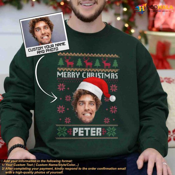 Unique Photo Christmas Sweatshirt, Funny Christmas Gifts Selection