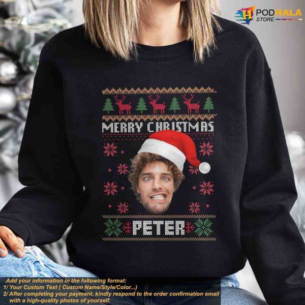 Unique Photo Christmas Sweatshirt, Funny Christmas Gifts Selection