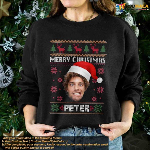 Unique Photo Christmas Sweatshirt, Funny Christmas Gifts Selection