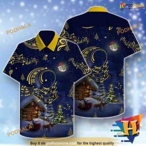 Unisex Adult Festive Hawaiian Shirt, Santa Claus Aloha Shirt