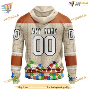 Unisex Autism Fight NHL Arizona Coyotes Arizona Coyotes Hoodie 3D 2