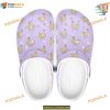Unisex Chicken Crocs Clogs, Purple Chickens, Garden-Friendly Slippers