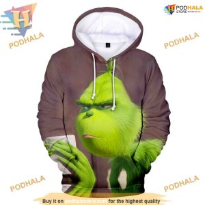 Unisex Green Grinch 3D Hoodie, Xmas Laughter Guaranteed, Funny Xmas Gifts