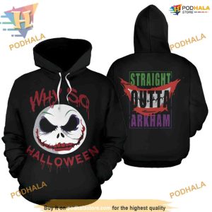Unisex Jack Sally 3D Xmas Hoodie, Funny Christmas Gift Ideas