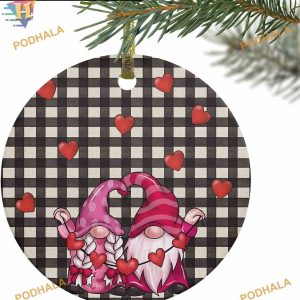 Valentine Gnomes 2023 Ornaments, Custom Family Ornaments for Christmas