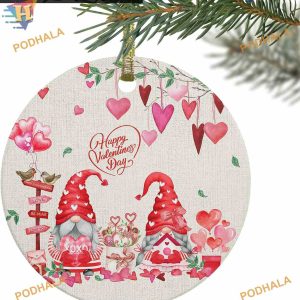 Valentines 2023 Love Heart Gnomes, Family Christmas Ornaments