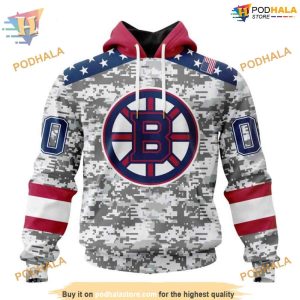Veterans Day Special Camo NHL Boston Bruins Hoodie 3D Patriotic Merch 1