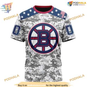 Veterans Day Special Camo NHL Boston Bruins Hoodie 3D Patriotic Merch 3