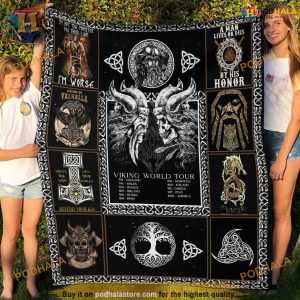 Viking World Tour Saga Fleece Blanket, Creative Christmas Gift