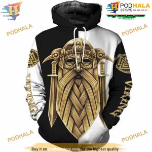 Vikings All Over Printed 3D Hoodie Sweatshirt For Men Women
