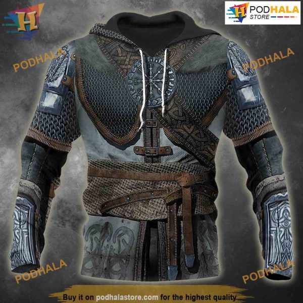 Vikings Armor All Over Printed 3D Hoodie Sweatshirt