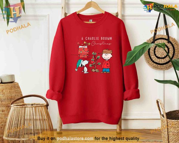 Vintage Charlie Brown & Snoopy Fall to Winter Sweatshirt, Funny Xmas Gift