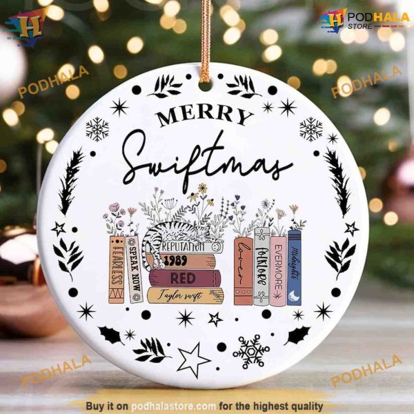 Vintage Eras Tour Ceramic Ornament, Best Family Christmas Gifts