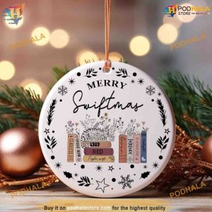 Vintage Eras Tour Ceramic Ornament Best Family Christmas Gifts 2