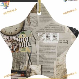 Vintage Newspaper 2023 Ornament, Personalized Family Ornaments