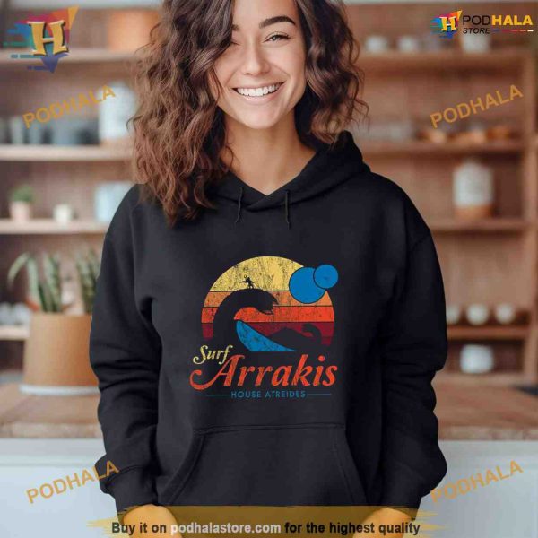Visit Arrakis Vintage Distressed Surf Dune Sci Fi Vintage Movie Shirt For Women Men