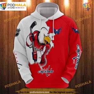 Washington Capitals 3D Hoodies cartoon graphic Sweatshirt for fan 1
