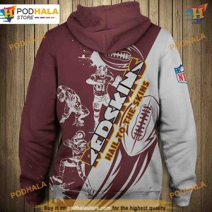 Washington Football Team 3D Hoodie Cartoon player cute Sweatshirt 2