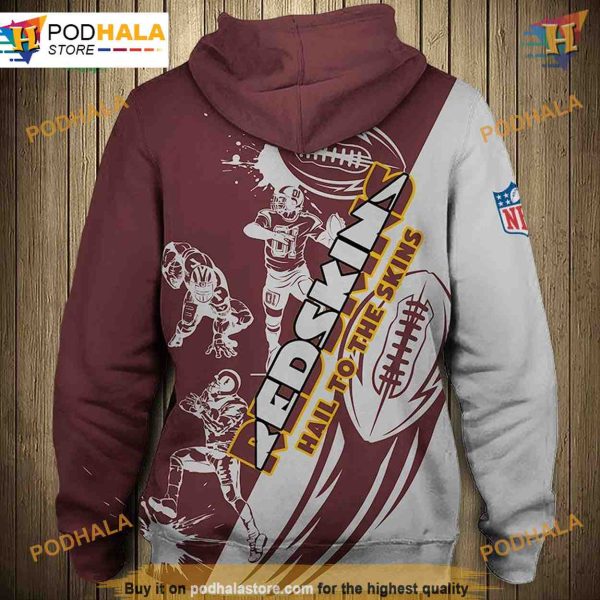 Washington Football Team 3D Hoodie Cartoon player cute Sweatshirt