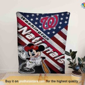 Washington Pride Patriotic Mickey Christmas Blanket