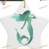Watercolor Mermaid 2023 Ornament, Funny Christmas Ornaments