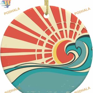Waves Nature 2023 Ornament, Family Christmas Tree Ornaments