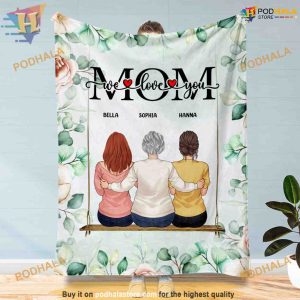 We Love You - Mom Personalized Fleece Blanket Mother's Day