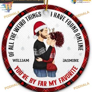 Weird Things Online Couple Ornament 2023, Personalized Christmas Keepsake