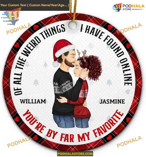Weird Things Online Couple Ornament 2023, Personalized Christmas Keepsake