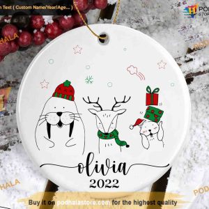 Whimsical Creature Personalized Funny Name Ornament, Custom Animal Festivities