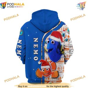 White Blue Nemo Christmas 3D Hoodie Disney Trending Apparel 4