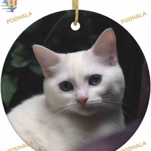 White Cat 2023 Christmas Ornament, Personalized Family Ornaments