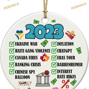 White Christmas Tree 2023 Ornament, Funny Trending Memorable Gift