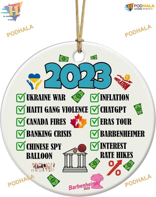 White Christmas Tree 2023 Ornament, Funny Trending Memorable Gift