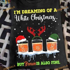 Wine & White Christmas Santa Claus Hat Shirt, Family Christmas Shirt Ideas