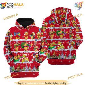 Winne The Pooh Red Christmas Disney 3D Hoodie 2