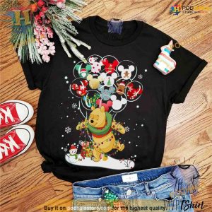 Winnie The Pooh Disney Bubble Lights Shirt, Family Christmas Shirt Ideas
