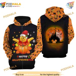 Winnie The Pooh Hallothankmas Disney 3D Hoodie 2