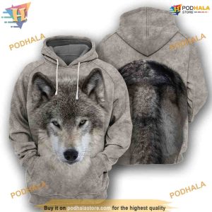 Wolf Full All Over Printed Funny Animal Costume 3D Hoodie Sweatshirt 1