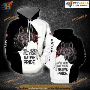 Wolf - Native Pride All Over Printed 3D Hoodie Sweatshirt